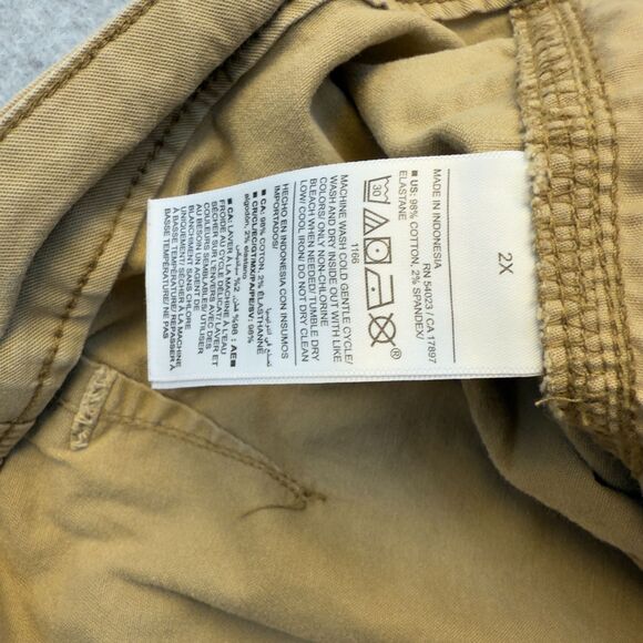 Old Navy Pants Women's 2X Beige OG Chino Comfort Waist Academia Crop Read - Picture 5 of 11